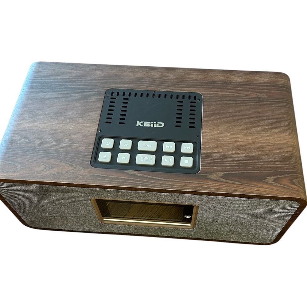 KEiiD KD-B01 RETRO CD/Bluetooth/ Radio Speaker Boombox +Power Cord & Accessories